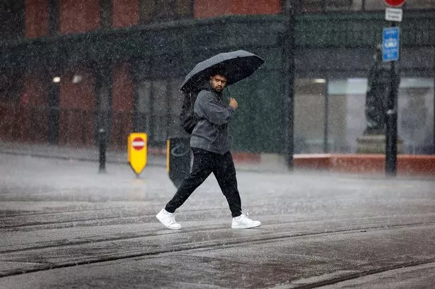 Chilly winds and rain are forecast for Manchester this weekend.
