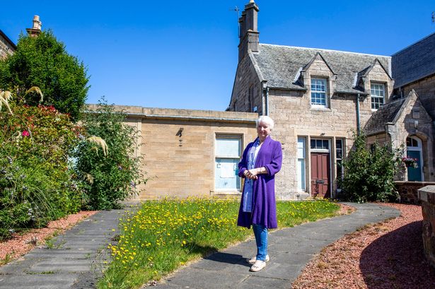 Pat Sharp and her husband Nigel bought the old RBS building in Scotland seven years ago