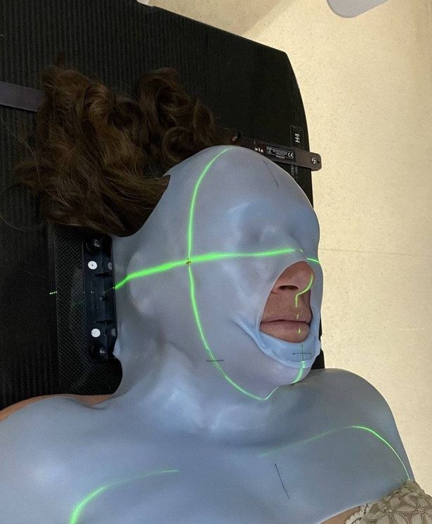Claire Barbery undergoes treatment.