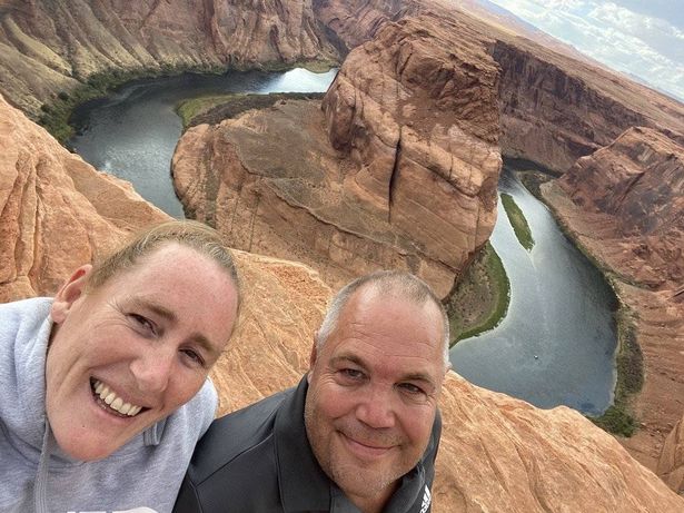Claire Barbery with husband Gary.