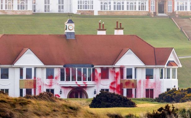 Damage at Trump Turnberry.