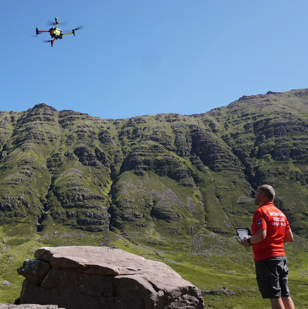 Drones were sent up.