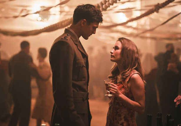 A girl and boy staring at each other