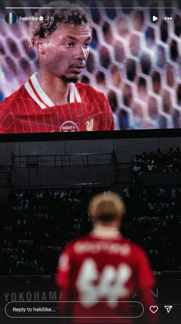 Hugo Ekitike shared a message on Instagram following his Liverpool debut