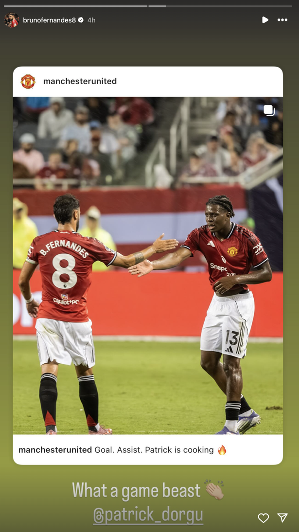 Bruno Fernandes and Patrick Dorgu