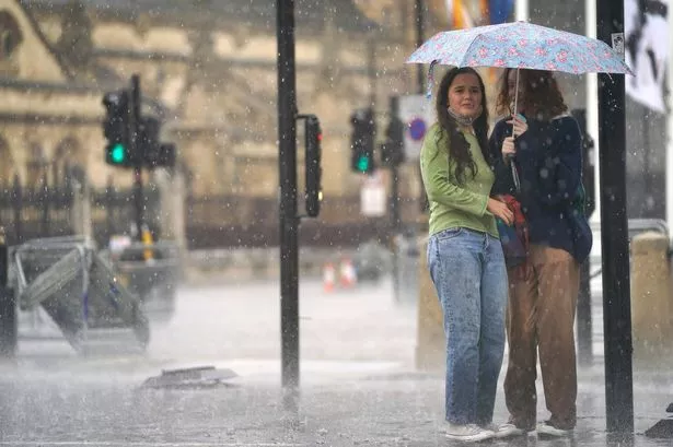 A weather warning for thunderstorms has been issued