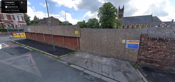 Land on the corner of Tramway Road and Aigburth Road in August 2022