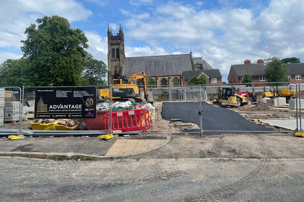 Diggers and freshly laid tarmac could be seen on the land last week