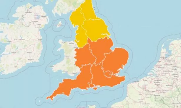 Amber heatwave health alerts have been issued for regions of the UK