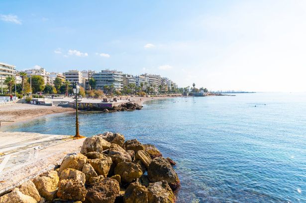 View of the Palaio Faliro waterfront promenade and park