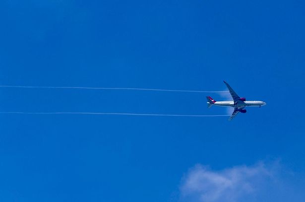 The America bound flight made a quick stop to Manchester Airport
