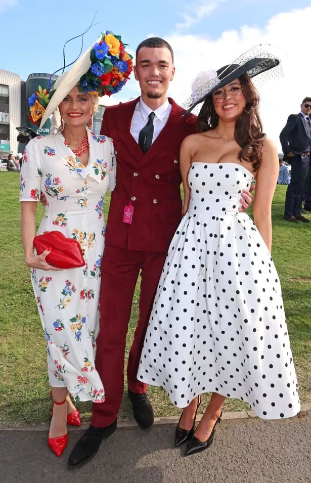 Left to right: Rachel Ellis, Lucas Nurney and Katie Morris, who were all crowned winners at the Style Awards on Ladies Day at the 2025 Grand National Festival at Aintree Racecourse