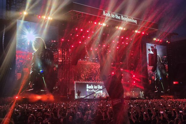 Black Sabbath performing at Villa Park July 2025