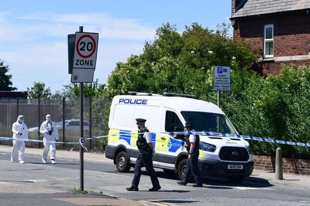 Police on York Terrace in Everton