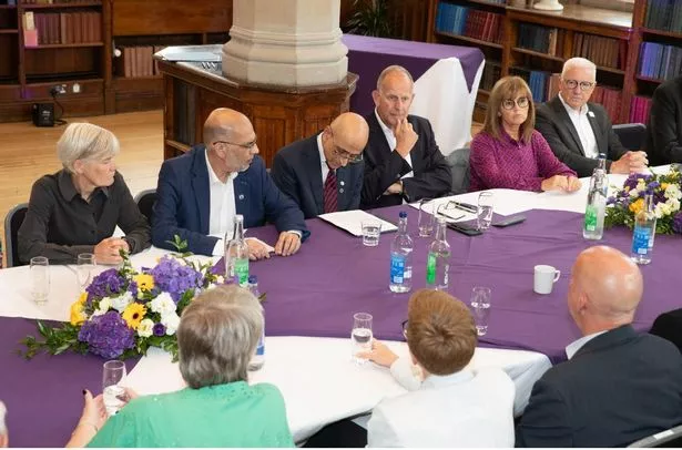Members of the Muslim and Jewish communities in Greater Manchester sign a joint declaration alongside civic dignitaries. University of Manchester. July 28, 2025