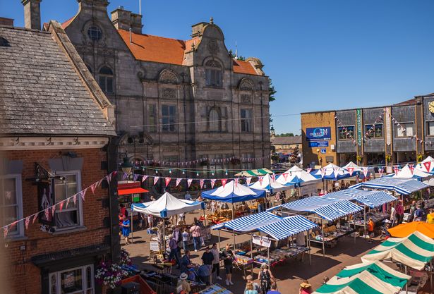 The 'lively market' in Oswestry