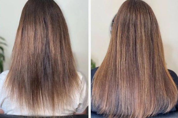 Before and after using the Dr Vegan hair growth tablets