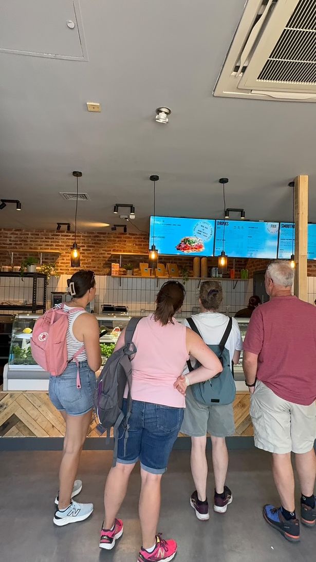 Customers inside new coffee and sandwich shop Fika on Broad Quay