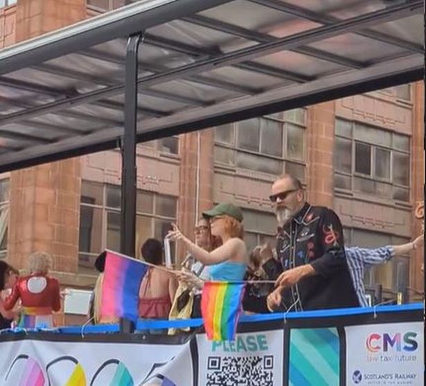 Greg was spotted dancing on a float