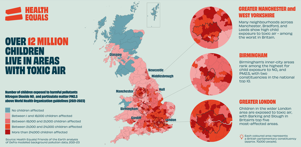  A shocking 22,571 children in Birmingham are exposed to air pollution that is more than double the WHO guidelines