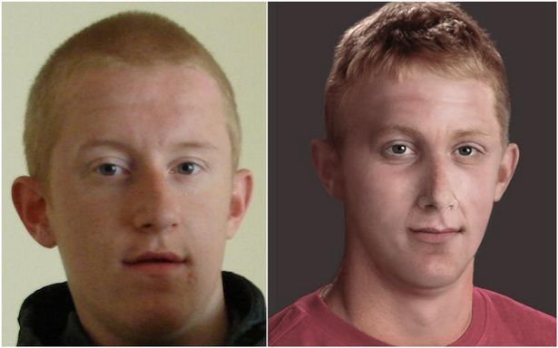 Jordan Ratcliffe, pictured when he was 16, and how he may have looked in 2015