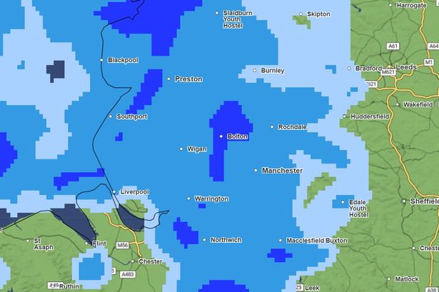 Rain is forecast to batter the region this evening