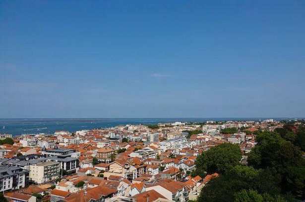 roofs of seaside town Arcachon, France