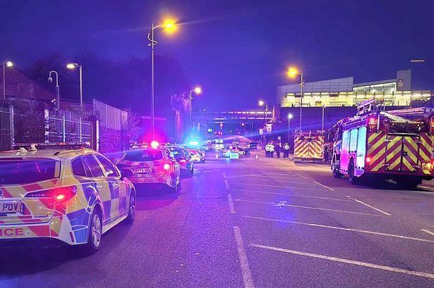 Police and fire service at Sandhills train station