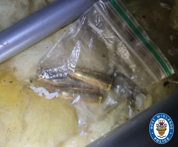 Ammunition recovered from a home in Woodman Walk in the Erdington area near Witton Lakes 
