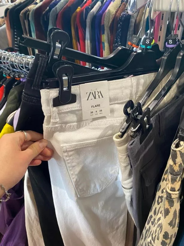 Zara jeans with the tags still on 