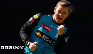Jess Jonassen in action for Brisbane Heat