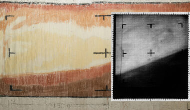 NASA’s Mariner 4 captured the first-ever close-up image of Mars on July 14, 1965 with inset