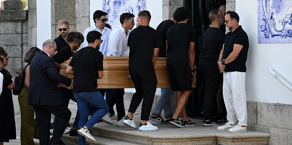 Diogo Jota's funeral LIVE: Heartbroken family, friends and Liverpool team-mates attend ceremony after footballer tragically died aged 28