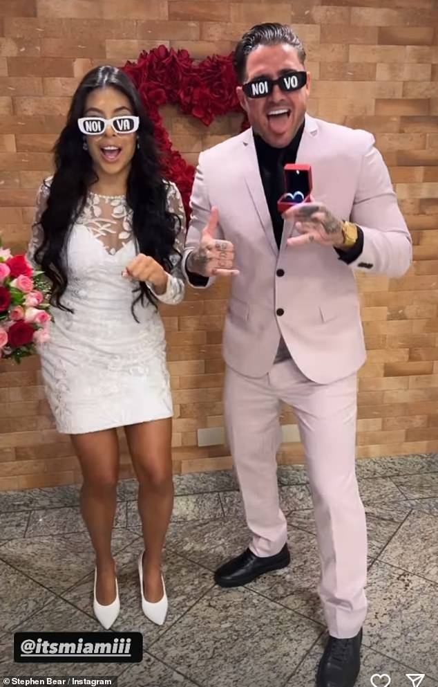 The convicted sex offender, 35, announced the news in a series of Instagram posts featuring cringeworthy videos of the reality star serenading his new wife