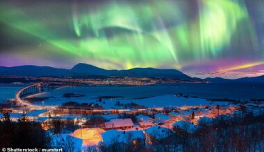 Tromso, Norway, is widely regarded as one of the world’s best places to see the Northern Lights, thanks to the fact that it’s right in the centre of the Arctic