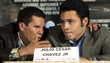 Julio Cesar Chavez Sr has protested his son's innocence after he was arrested by ICE agents