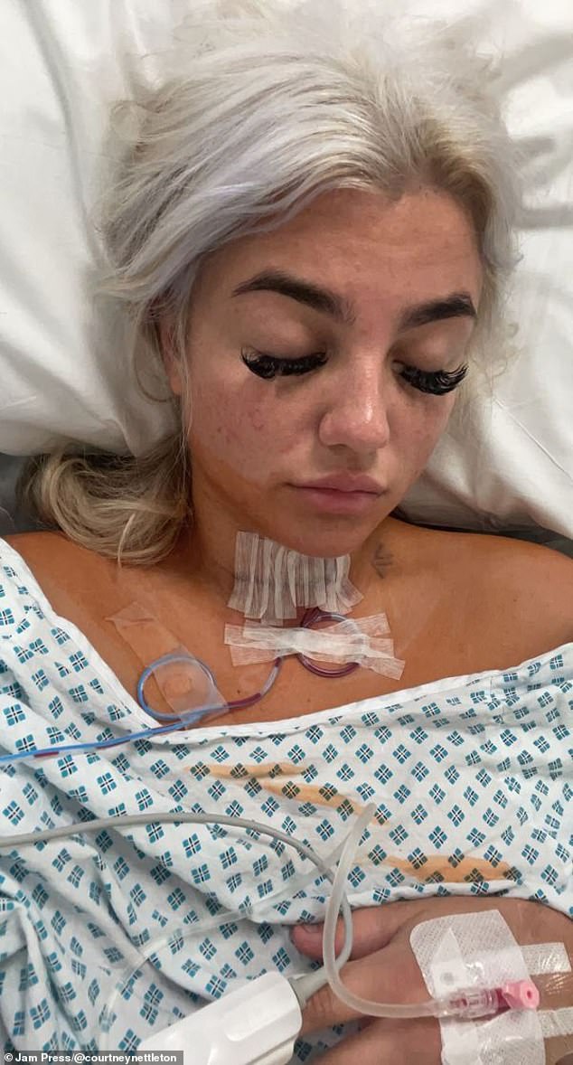 Courtney said that doctors completely dismissed her symptoms, delaying her diagnosis until the cancer had starter to spread