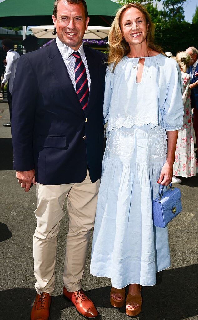 Peter Philips and his new girlfriend Harriet Sperling appeared in high spirits as they arrived at Wimbledon today
