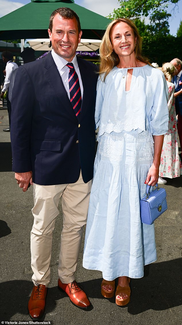 Peter Philips and his new girlfriend Harriet Sperling appeared in high spirits as they arrived at Wimbledon today