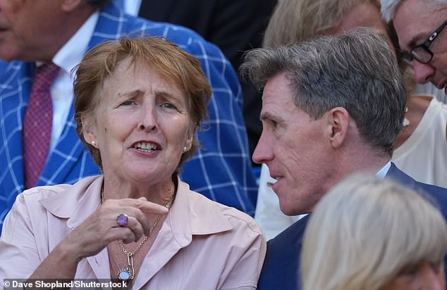 Shaw (left) and Brydon (right) laughed and chatted together between points