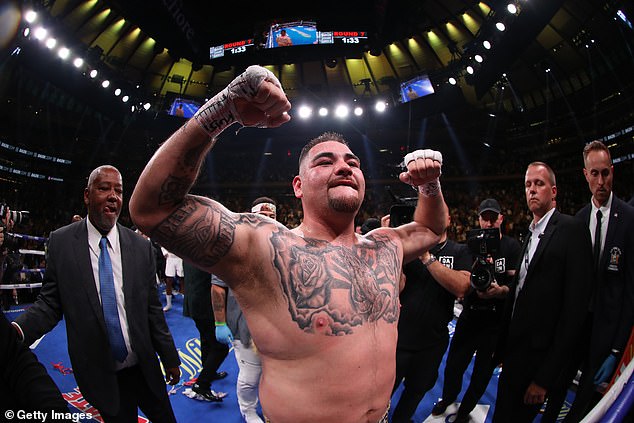 The Mexican fighter looks significantly trimmer than the 268lbs he was when he beat Anthony Joshua in 2019