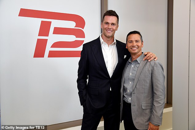 Brady with his 'body engineer' Alex Guerrero, who helped to play on past his 45th birthday