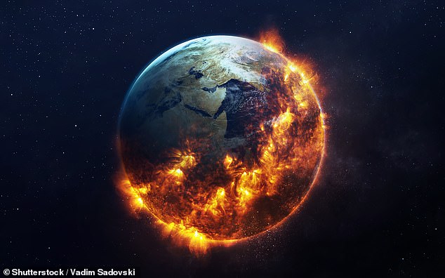 At around 24,000 miles per hour (38,600 kmph), the tectonic plates would be forced towards the equator as the planet flattens out. This would lead to devastating earthquakes (stock image)