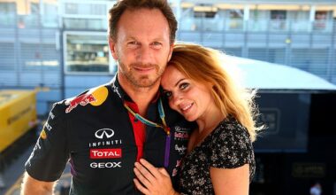 Former Spice Girl Geri Halliwell and her husband Christian Horner. Horner has been sacked from his CEO role at Red Bull