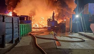Around 150 firefighters have rushed to tackle a huge blaze at a London warehouse