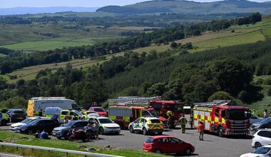 Emergency services raced to the Campsie Glen Waterfall Car Park after reports a woman had fallen
