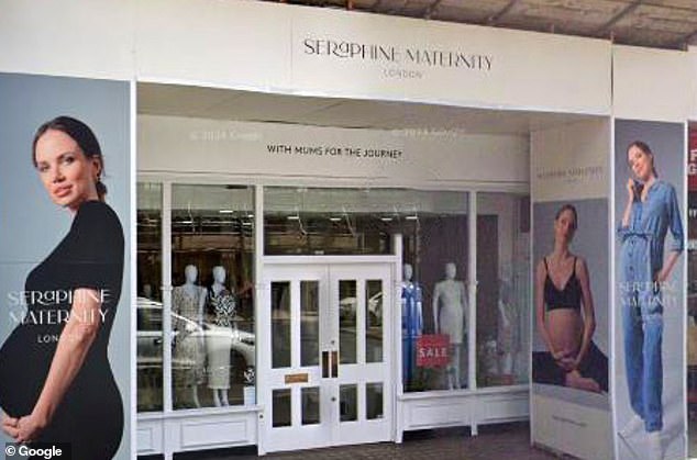 The Seraphine flagship shop in London's Kensington High Street. The brand gained global attention when Kate wore its pieces throughout her three pregnancies
