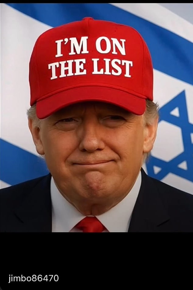 Other posts designed to irk the president further saw a photoshopped picture of Trump wearing one of his signature red MAGA caps only with the words changed referring to Epstein