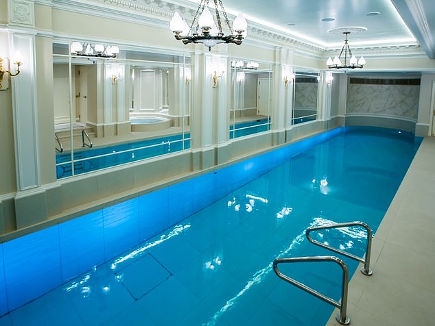 But at the touch of a button the floor falls in to reveal a pool (pictured in a stock image)