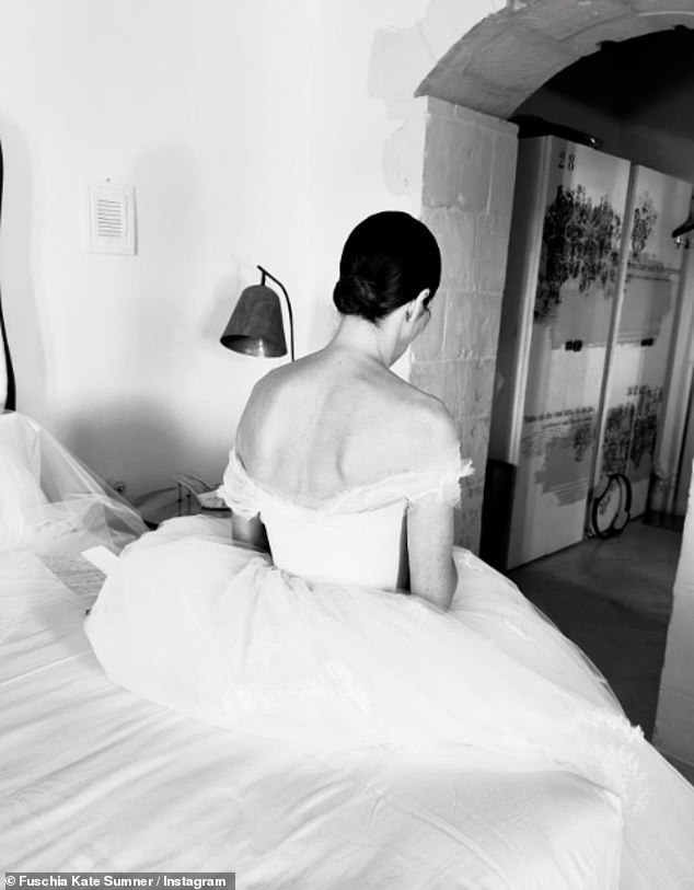 Kate stunned in her off the shoulder white wedding dress
